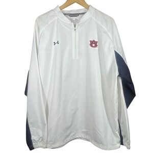 Under Armour Auburn War Eagle Pullover White Navy XL Jacket